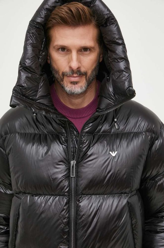 Пухова куртка Emporio Armani чоловіча колір чорний зимова (3598020) фото 4