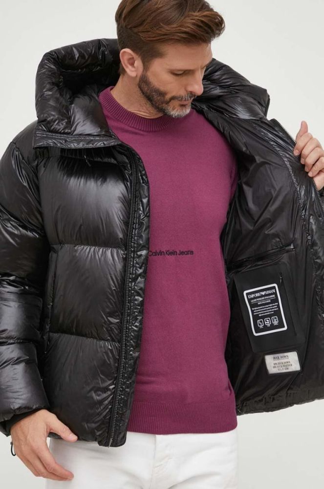 Пухова куртка Emporio Armani чоловіча колір чорний зимова (3598020) фото 6