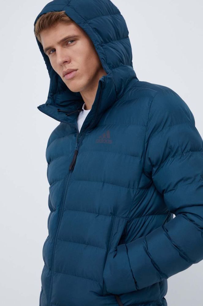 Куртка adidas чоловіча колір бірюзовий зимова