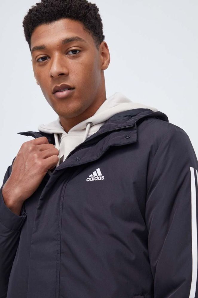 Куртка adidas чоловіча колір чорний перехідна (3625499) фото 4