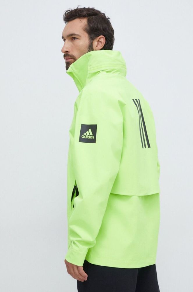 Куртка adidas чоловіча колір зелений перехідна (3678846) фото 3