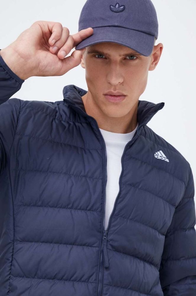Пухова куртка adidas чоловіча колір синій перехідна (3557989) фото 4