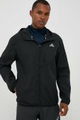 Бігова куртка adidas Performance Run It колір чорний перехідна