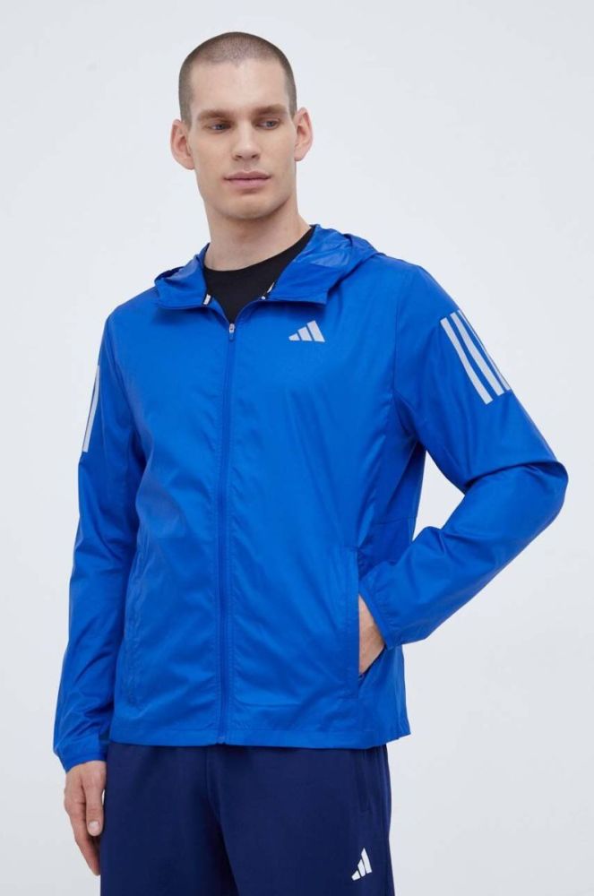 Вітровка adidas Performance Own the Run перехідна колір блакитний фото 4
