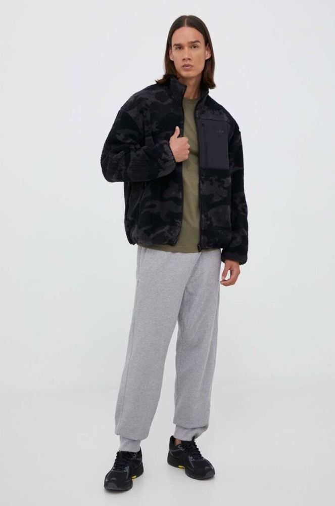 Двостороння кофта adidas Originals чоловіча колір чорний візерунок фото 3
