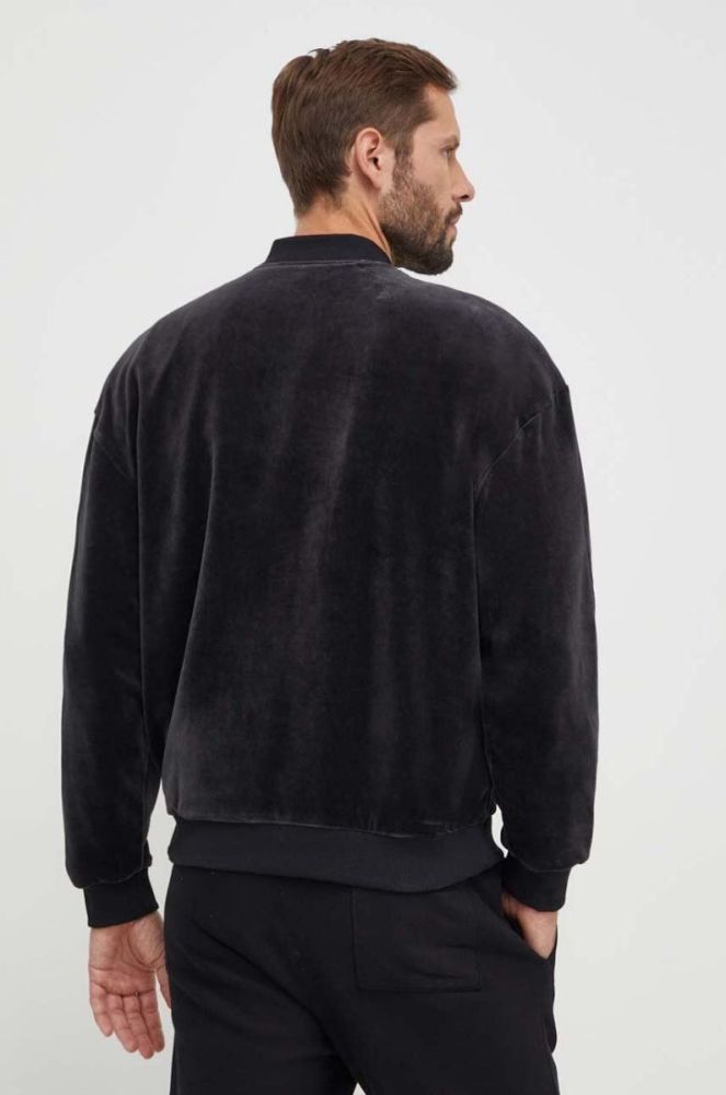 Двостороння куртка-бомбер adidas чоловіча колір чорний перехідна oversize фото 4