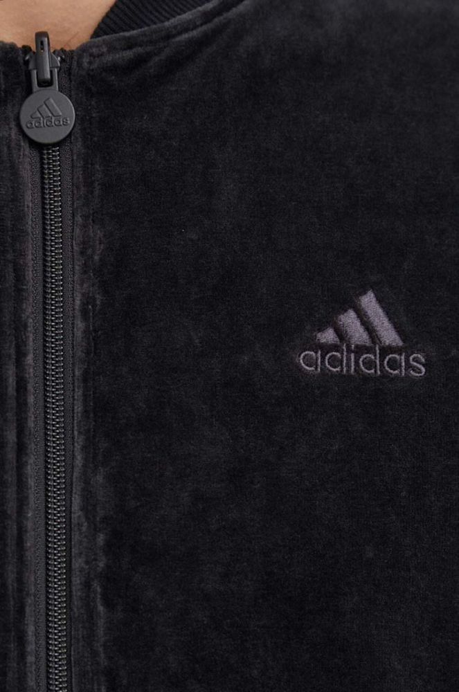 Двостороння куртка-бомбер adidas чоловіча колір чорний перехідна oversize фото 8