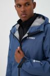 Дощовик adidas TERREX Xperior GORE-TEX Paclite чоловіча gore-tex колір блакитний Дощовик adidas TERREX Xperior GORE-TEX Paclite чоловіча gore-tex колір блакитний