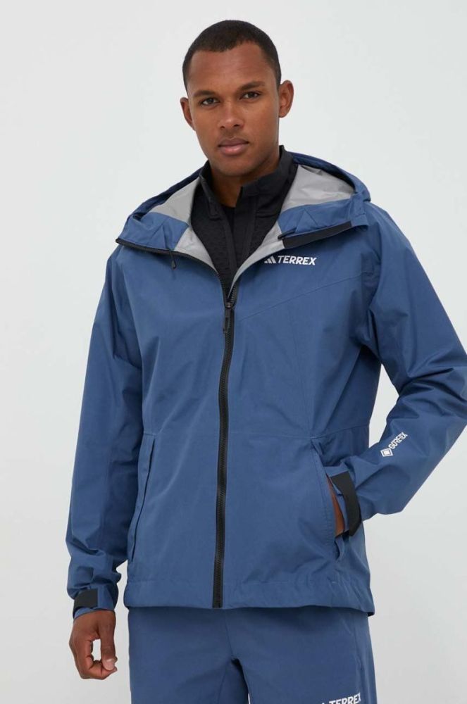 Дощовик adidas TERREX Xperior GORE-TEX Paclite чоловіча gore-tex колір блакитний фото 4