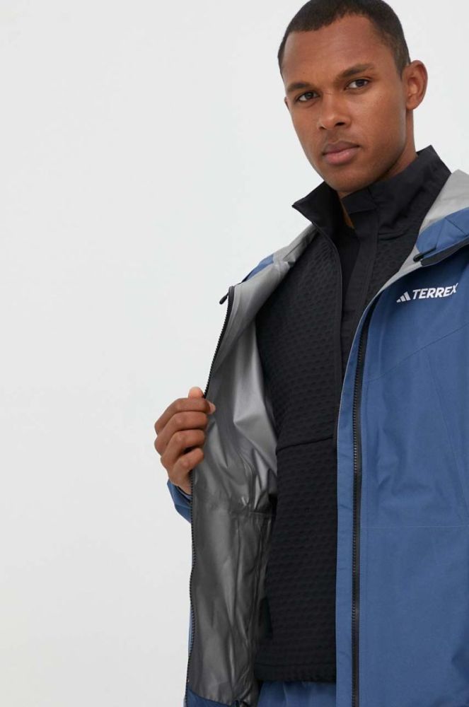 Дощовик adidas TERREX Xperior GORE-TEX Paclite чоловіча gore-tex колір блакитний фото 6