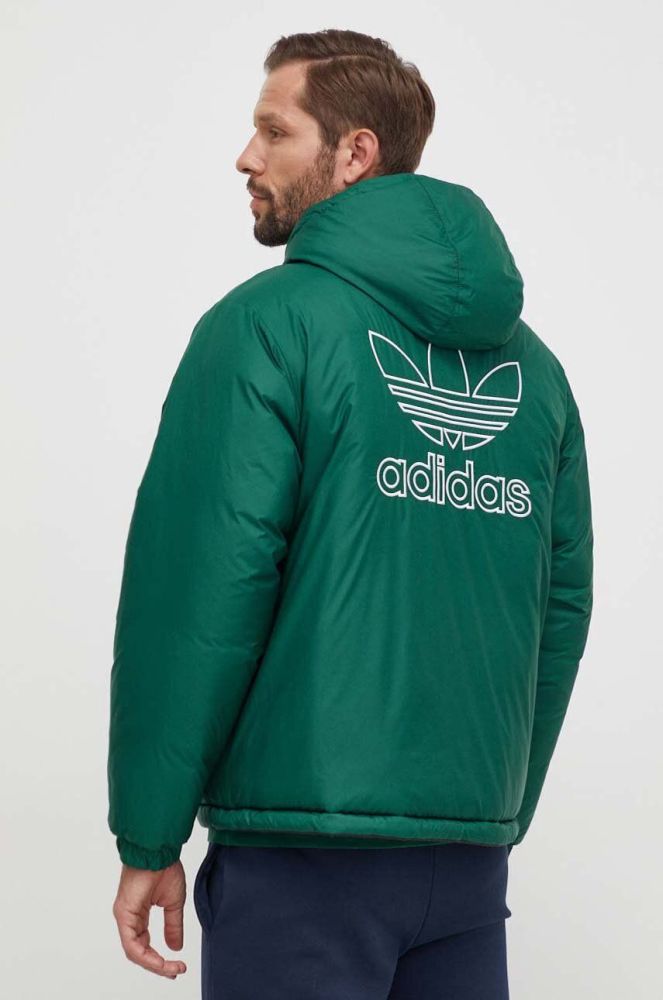 Двостороння куртка adidas Originals чоловіча колір чорний зимова oversize (3609986)