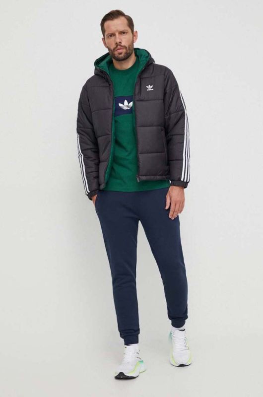 Двостороння куртка adidas Originals чоловіча колір чорний зимова oversize (3609986)