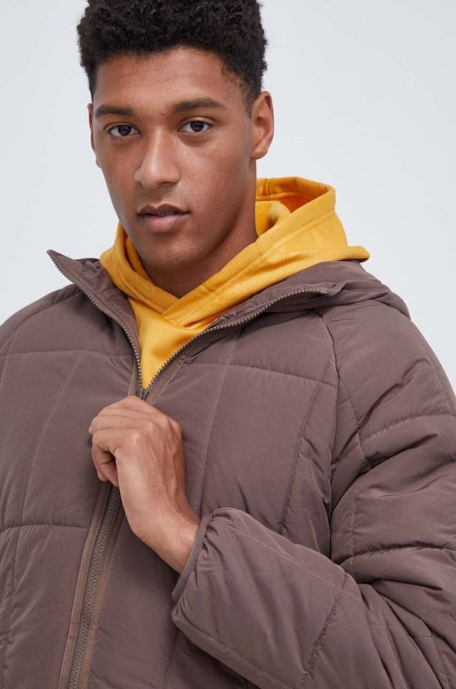 Куртка adidas Originals чоловіча колір коричневий зимова фото 4