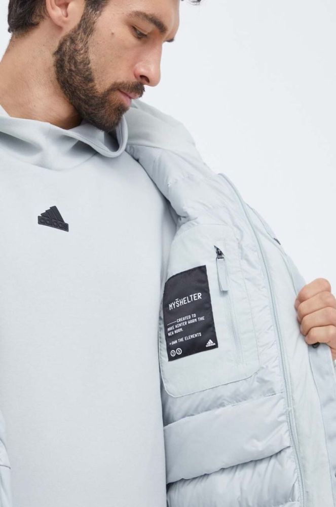 Пухова куртка adidas чоловіча колір зелений зимова (3634953) фото 8
