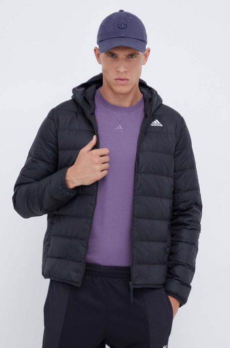 Пухова куртка adidas чоловіча колір чорний зимова (3554268)