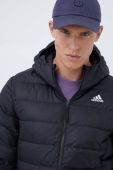 Пухова куртка adidas чоловіча колір чорний зимова (3554268)