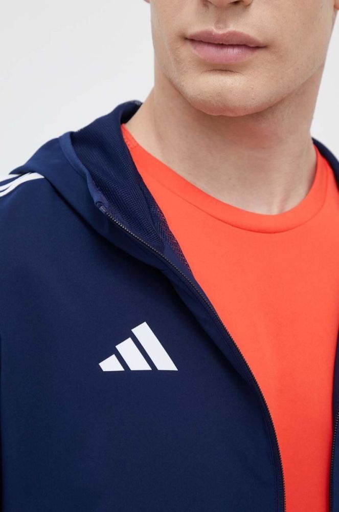 Куртка для тренувань adidas Performance Tiro 23 колір синій перехідна фото 4