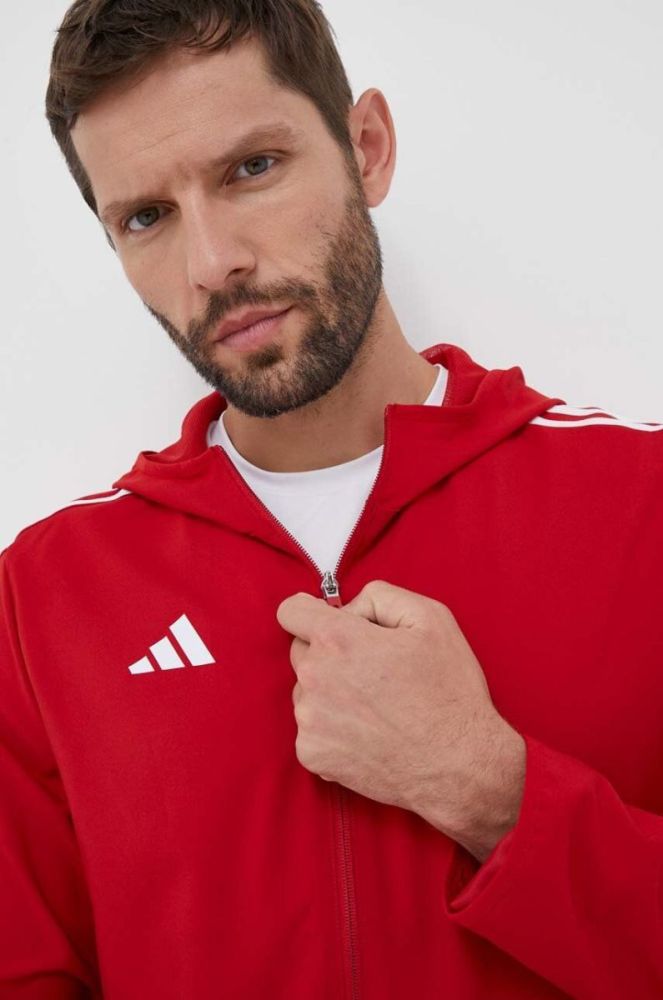 Куртка для тренувань adidas Performance Tiro 23 колір червоний перехідна фото 4