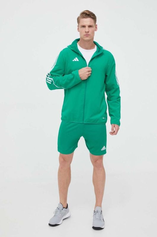 Куртка для тренувань adidas Performance Tiro 23 колір зелений перехідна фото 2