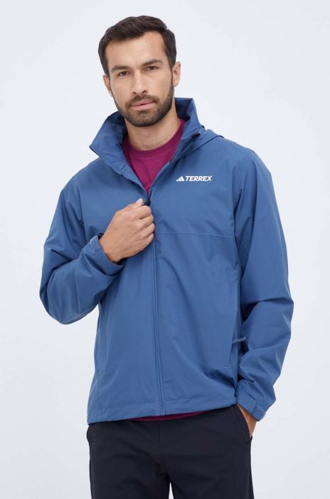 Дощовик adidas TERREX Multi Rain.RDY чоловіча колір блакитний Дощовик adidas TERREX Multi Rain.RDY чоловіча колір блакитний
