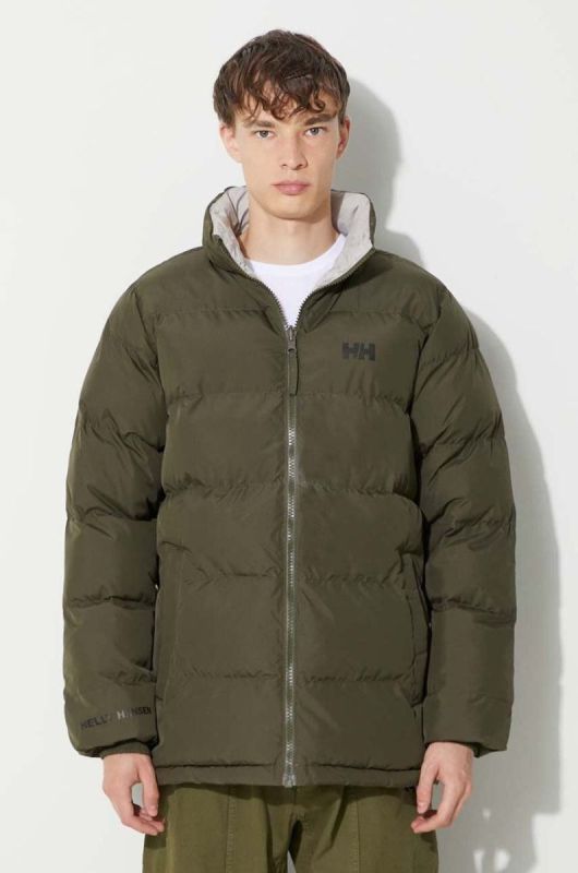 Двостороння куртка Helly Hansen чоловіча колір зелений зимова (3541806)