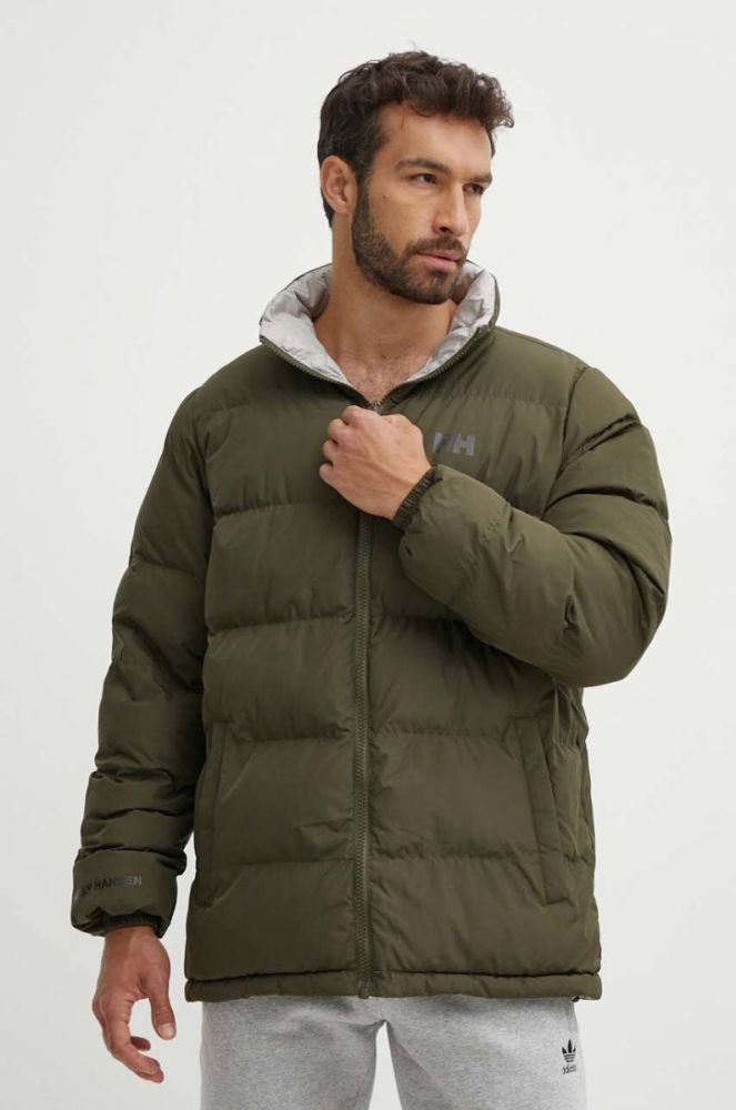 Двостороння куртка Helly Hansen чоловіча колір зелений зимова (3541806) фото 2