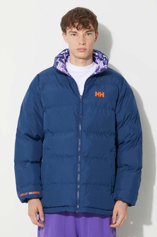 Двостороння куртка Helly Hansen чоловіча зимова колір блакитний