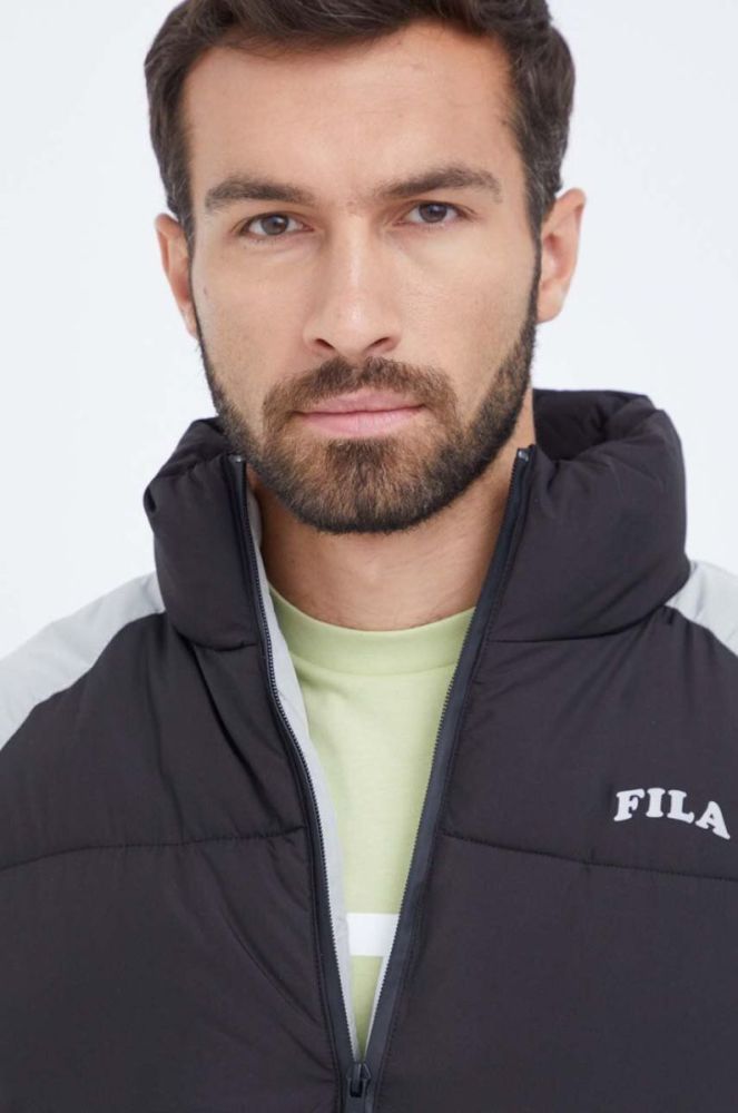 Куртка Fila чоловіча колір сірий зимова фото 4