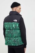 Пухова безрукавка The North Face чоловічий колір зелений зимовий