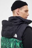 Пухова безрукавка The North Face чоловічий колір зелений зимовий