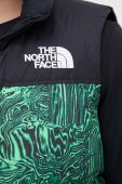 Пухова безрукавка The North Face чоловічий колір зелений зимовий