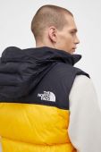 Пухова безрукавка The North Face чоловічий колір жовтий зимовий