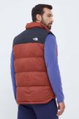 Пухова безрукавка The North Face чоловічий колір коричневий зимовий