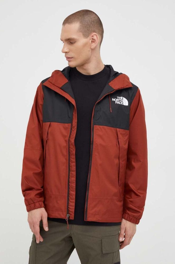 Куртка The North Face чоловіча колір коричневий перехідна