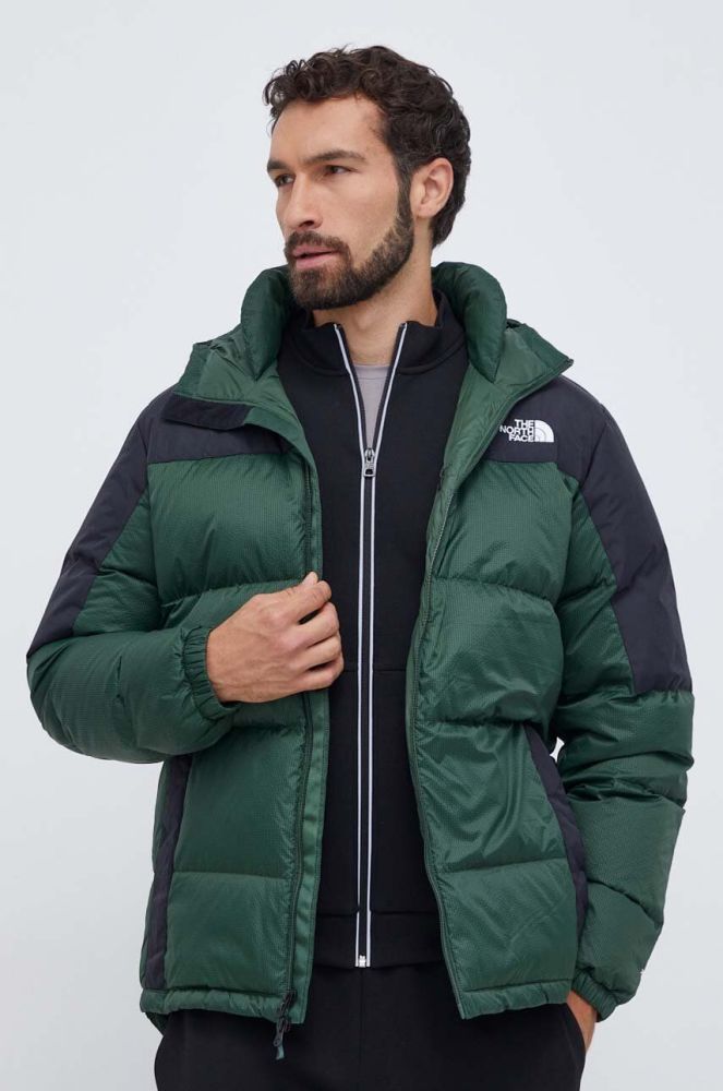 Пухова куртка The North Face чоловіча колір зелений зимова (3593057)