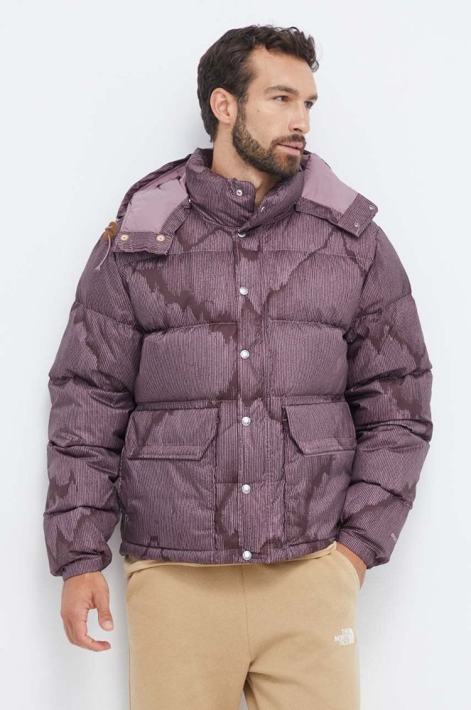 Пухова куртка The North Face чоловіча колір фіолетовий зимова