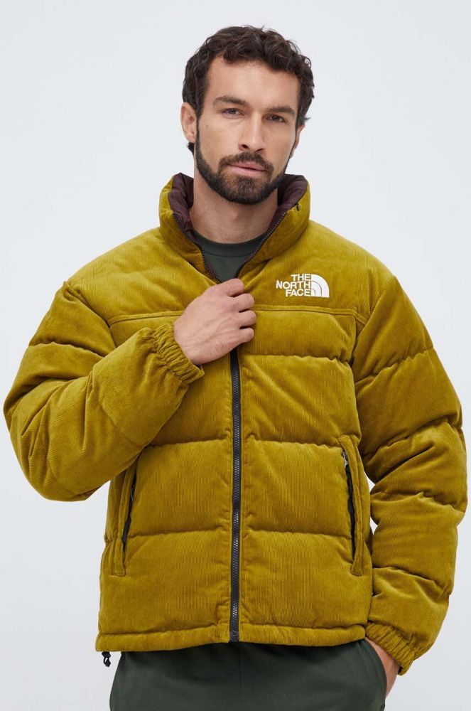 Двостороння пухова куртка The North Face чоловіча колір зелений зимова