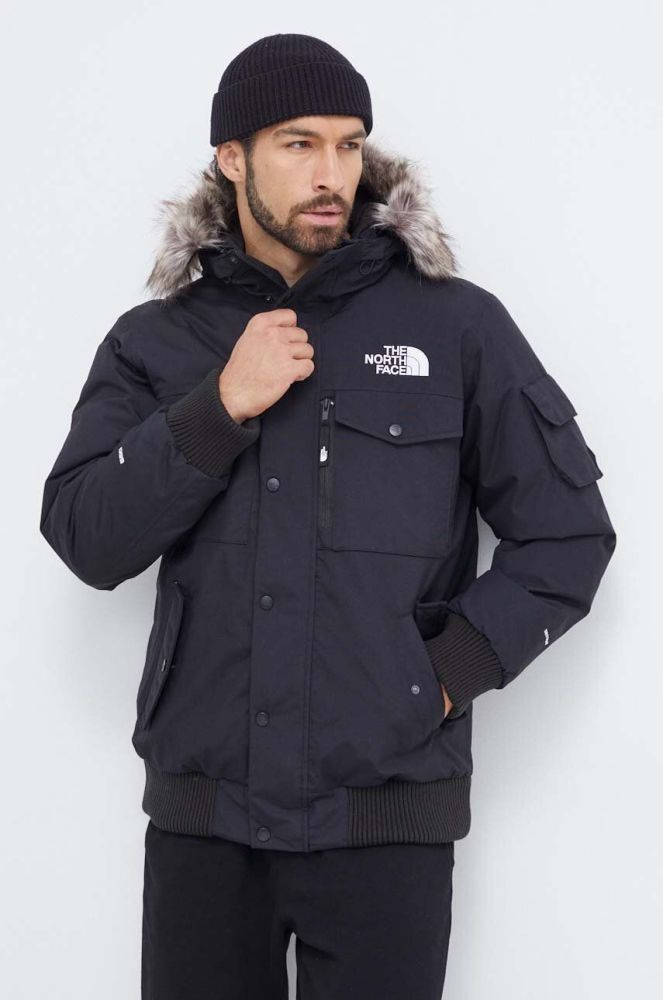 Пухова куртка The North Face чоловіча колір чорний зимова (3634973)