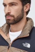 Пухова куртка The North Face чоловіча колір коричневий зимова (3683751)