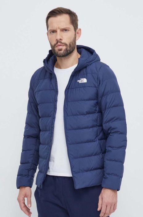 Пухова куртка The North Face чоловіча колір синій перехідна