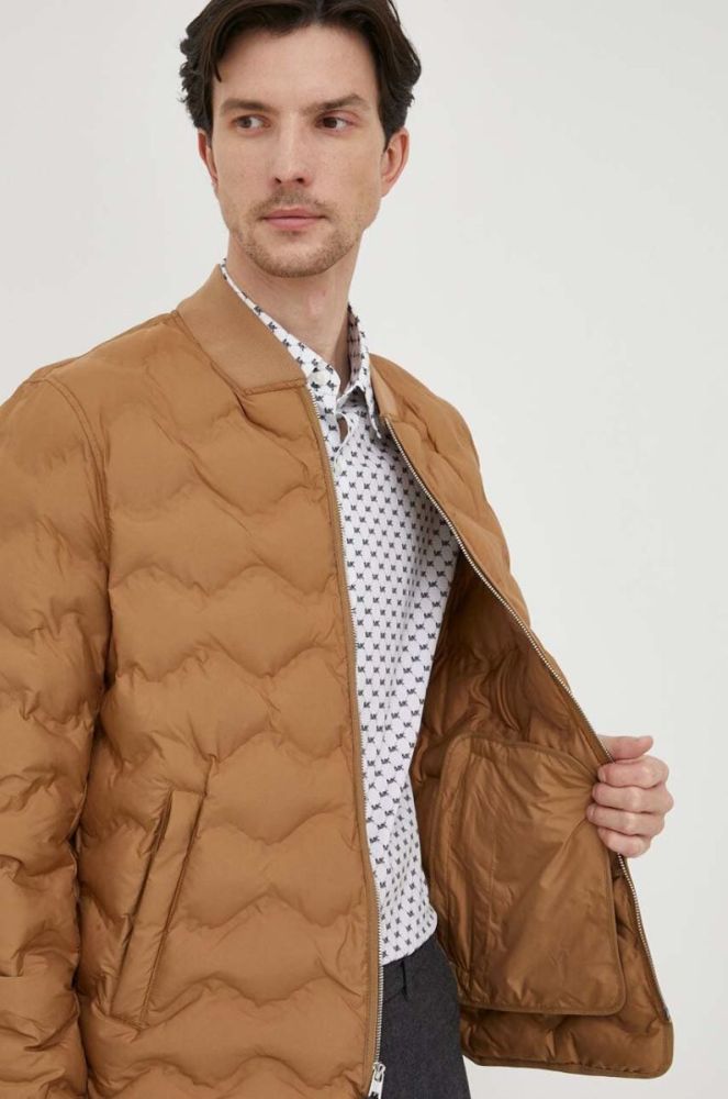 Куртка Michael Kors чоловіча колір коричневий перехідна фото 7