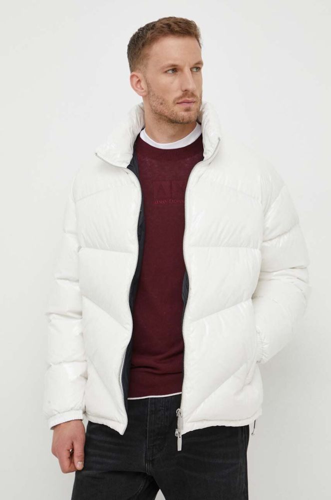 Пухова куртка Armani Exchange чоловіча колір бежевий зимова