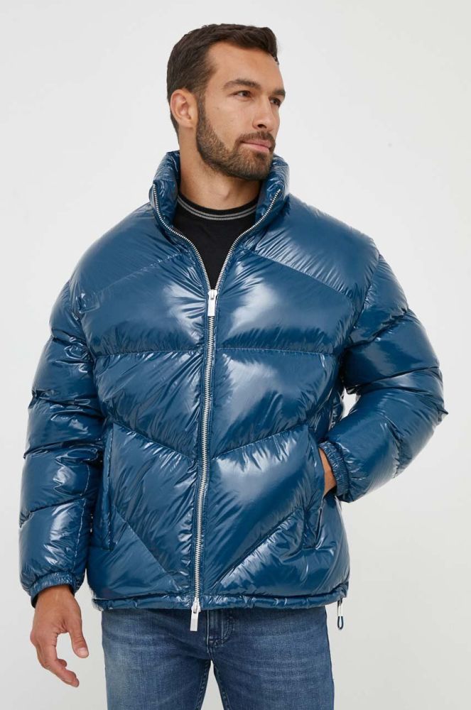 Пухова куртка Armani Exchange чоловіча зимова колір блакитний