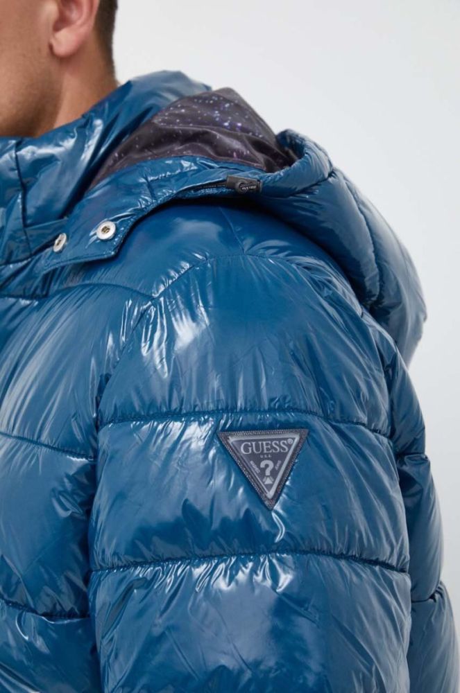 Куртка Guess чоловіча зимова колір блакитний фото 5