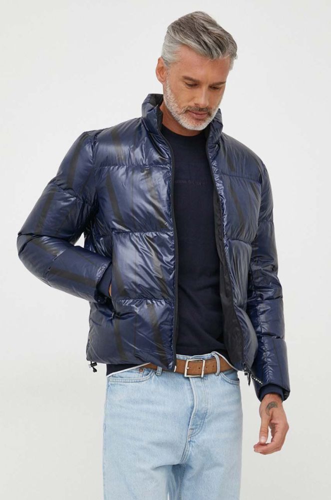 Пухова куртка Armani Exchange чоловіча колір синій зимова (3397864)