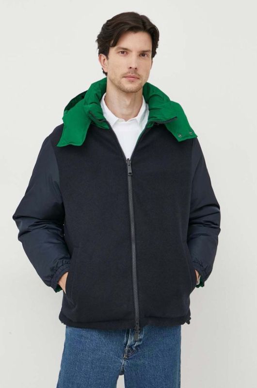 Двостороння куртка Armani Exchange чоловіча колір синій зимова (3559824) фото 2