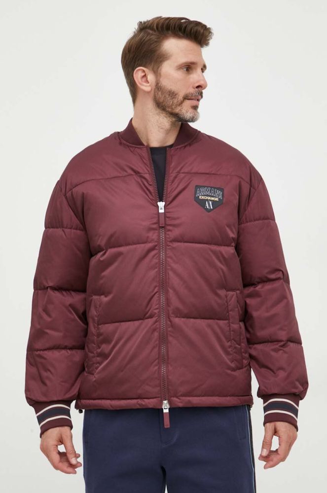 Куртка Armani Exchange чоловіча колір бордовий зимова