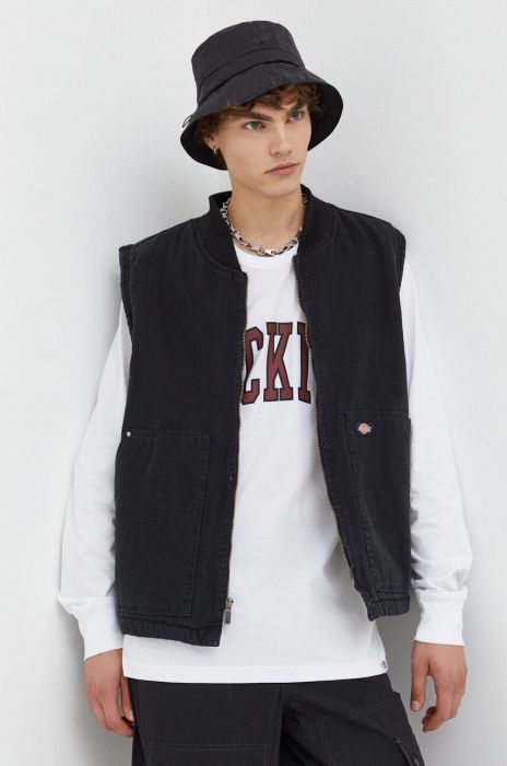 Джинсова безрукавка Dickies чоловічий колір чорний перехідний