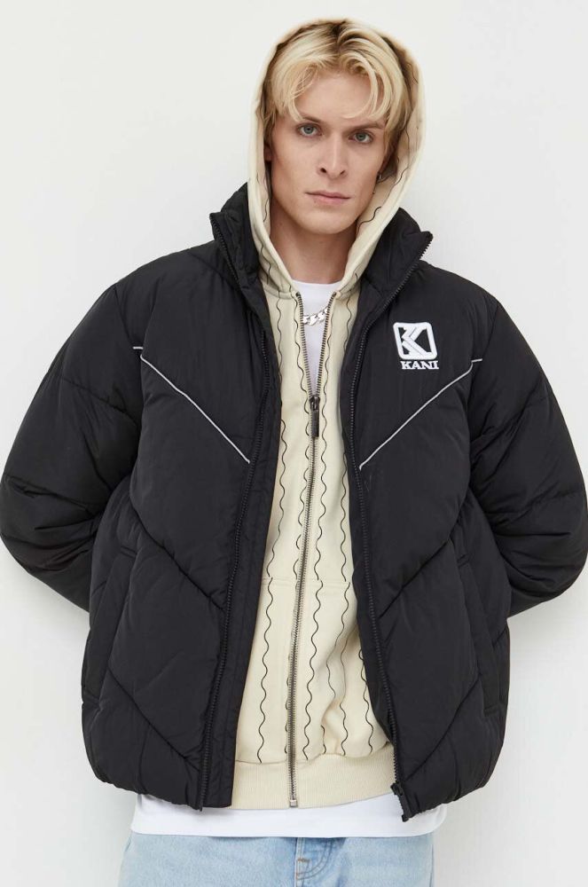Куртка Karl Kani чоловіча колір чорний зимова (3621824)