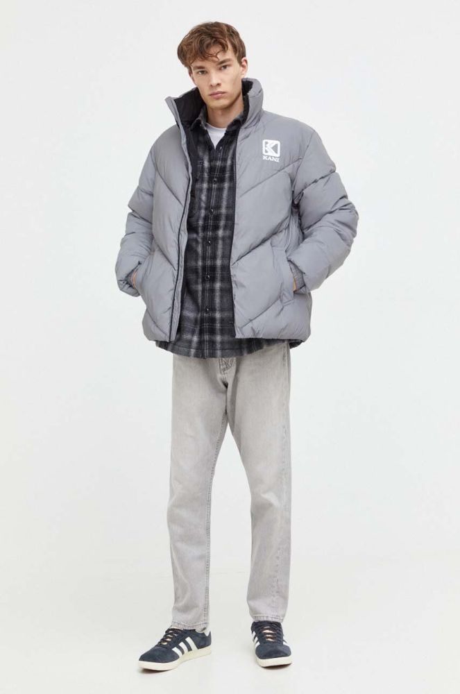 Куртка Karl Kani чоловіча колір срібний зимова